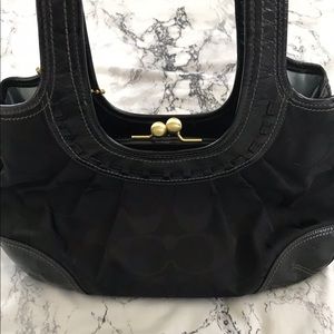 Coach Ergo Black Signature Jacquard